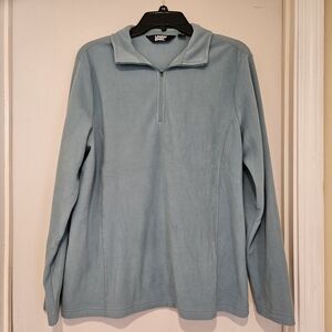Lands' End Men's Blue Quarter-Zip Sweater